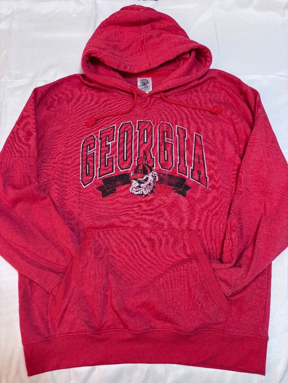 Rivalry Threads Georgia Bulldogs Hoodie Red Distressed Graphic Size Large UGA